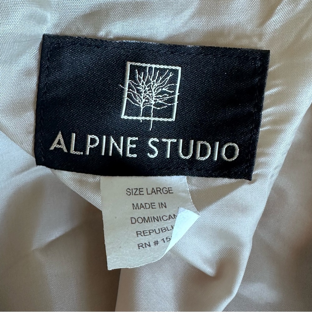 Alpine Studio Women's Size Large Beige Faux Fur Hooded Coat - Picture 4 of 6